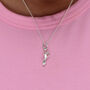 Sterling Silver Pointe Ballet Shoe Charm Necklace, thumbnail 2 of 9