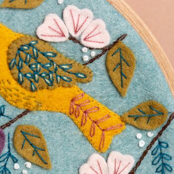 Dawn Chorus Felt Appliqué Hoop Kit, 4 of 6