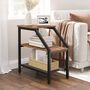 Narrow Side Table Bedside Table With Storage Shelves, thumbnail 1 of 7