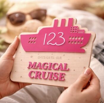 Magical Voyage Cruise Countdown Plaque, Choice Of Colours, 3 of 3