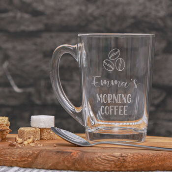 Personalised Morning Coffee Glass Mug, 3 of 6