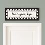 Love You Bye Striped Border Framed Print, thumbnail 1 of 10
