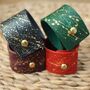 Set Of Gold Painted Leather Napkin Rings, thumbnail 8 of 8