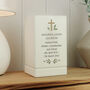 Personalised Memorial Cross Small Wooden Urn, thumbnail 1 of 3