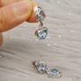 Blue Topaz Silver Earrings, thumbnail 3 of 7