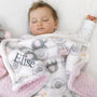 Personalised Pink Elephant And Owl Blanket, thumbnail 2 of 6