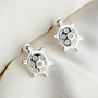 Sterling Silver Tiny Turtle Stud Earrings, thumbnail 3 of 6