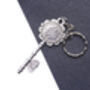 1936 90th Birthday Two Heart Lucky Sixpence Keyring, thumbnail 1 of 2