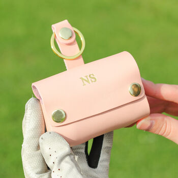 Personalised Leather Case Holder And Golf Ball, 5 of 12