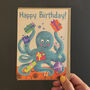 Cute Octopus Birthday Card, thumbnail 4 of 4
