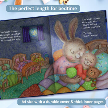 Personalised Goodnight Sweet Dreams Bedtime Story Book, 10 of 12