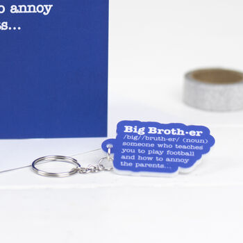 Big Brother Definition Card With Matching Keyring, 2 of 2