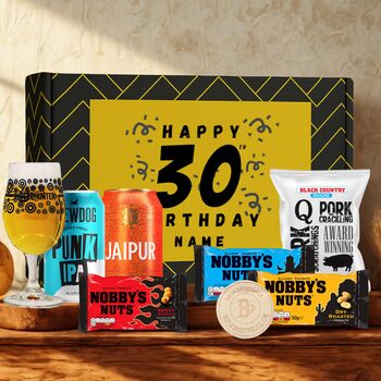 Personalised 30th Birthday Beer Gift Set, 6 of 11