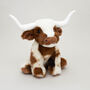 Texas Longhorn Highland Cow 18cm Plush Soft Toy With Gift Bag, thumbnail 8 of 9