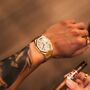 Gold Stainless Steel Wrist Watch For Men, thumbnail 2 of 8