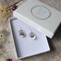 Orchid Petal Silver Earrings, thumbnail 4 of 6