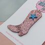 Pink Cowboy Boot Glitter Resin Christmas Decoration, thumbnail 4 of 4