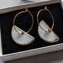 Mother Of Pearl Half Moon Earrings, thumbnail 2 of 7