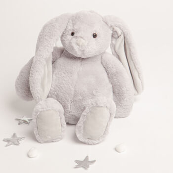 Gift Boxed Grey Soft Plush Bunny Toy, 2 of 5