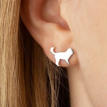 Cockapoo Sterling Silver Stud Earrings, 2 of 8