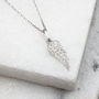 18ct White Gold And Diamond Set Angel Wing Necklace, thumbnail 1 of 4