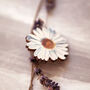 Wildflower Daisy Eco Wooden Pin Brooch, thumbnail 5 of 7