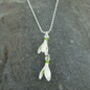 Snowdrop White Flower Pendant Necklace, thumbnail 2 of 5