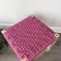 Upcycled 70's Woven Stools With Felted Merino Wool, thumbnail 9 of 12