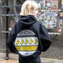 Ripe Records Unisex 90s Style Graphic Hoodie In Black, thumbnail 3 of 6