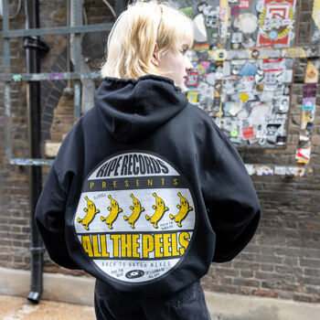 Ripe Records Unisex 90s Style Graphic Hoodie In Black, 3 of 6