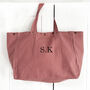 Initials Oversized Shopping Bag In Colours, thumbnail 3 of 6