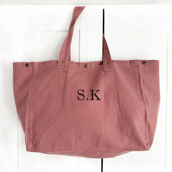 Initials Oversized Shopping Bag In Colours, 3 of 6