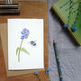 Forget Me Not And Bee Any Occasion Greetings Card, thumbnail 2 of 7