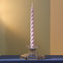 Vintage Mid Century Art Deco Glass Candlestick Clear, thumbnail 3 of 5