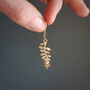 'Tempest Folia' Ethical Hand Beaten Brass Earrings, thumbnail 2 of 4