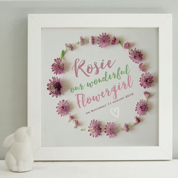 Personalised Bridesmaid Thank You Framed Print, 3 of 3