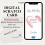 Personalised Mothers Day Gift Digital Scratchcard Reveal, thumbnail 1 of 3