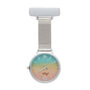 Annie Apple Glitter Rainbow Rose Gold Silver Fob Watch, thumbnail 3 of 3