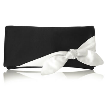 Navy And Ivory Satin Olive Clutch, 2 of 7