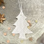 Porcelain Lace Christmas Tree Decoration, thumbnail 1 of 3