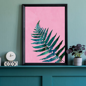 Custom Colour Tropical Fern Leaf Personalised Print, 2 of 6