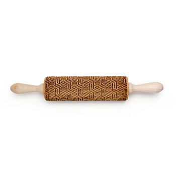 Geometric One Patterned Embossing Rolling Pin, 2 of 4