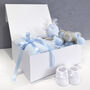 Personalised Towel And Comforter Blue Baby Gift Set, thumbnail 2 of 11