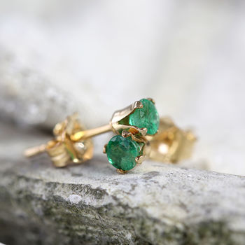 Emerald Stud Earrings, 5 of 8