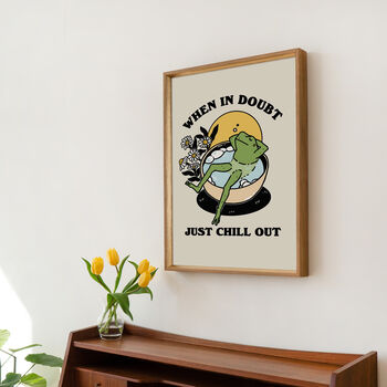 'When In Doubt' Positive Quote Frog Print, 4 of 8