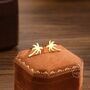 Sterling Silver Tiny Palm Tree Stud Earrings Earrings, thumbnail 2 of 10