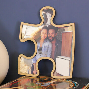Personalised Jigsaw Piece Photo Frame Print Gift, 8 of 9