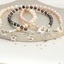 Pearl Stacking Bracelets With Silver Charms, thumbnail 1 of 12