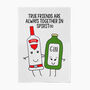 'Together In Spirits' Friendship Tea Towel, thumbnail 2 of 4