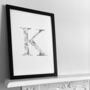 'Letter K' Linear Illustration Print, thumbnail 1 of 7